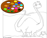 онлайн flash раскраски динозаврик