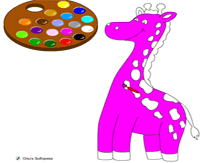 онлайн flash раскраск жирафа