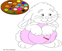онлайн flash раскраски кролик